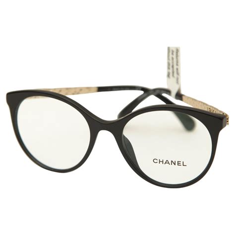 chanel round eyeglasses black|CHANEL Eyeglass Frames for Sale .